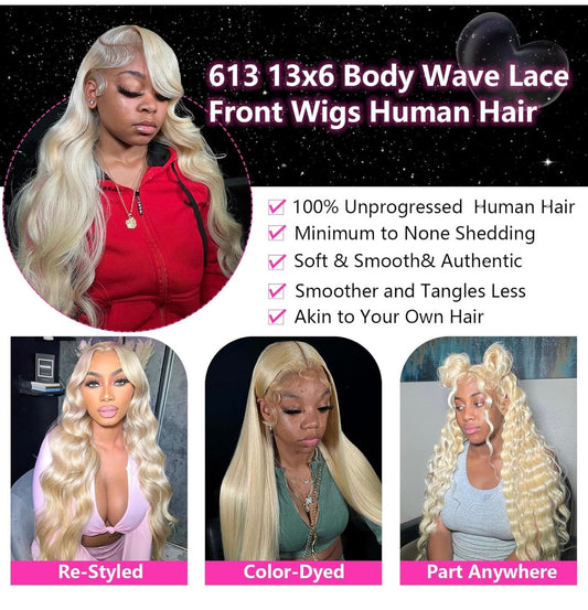 613 13x6 Lace Front Wig Human Hair